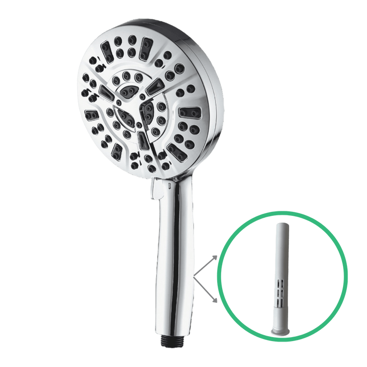 MineralStream Luxe 10 Mode Mode High Pressure Dower Head (Wirowered)