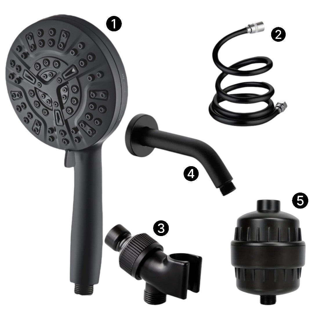 MineralStream Luxe 10 Mode Mode High Pressure Dower Head (Wirowered)