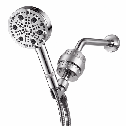 Luxe 9 Mode Showerhead Complete Shower Kit